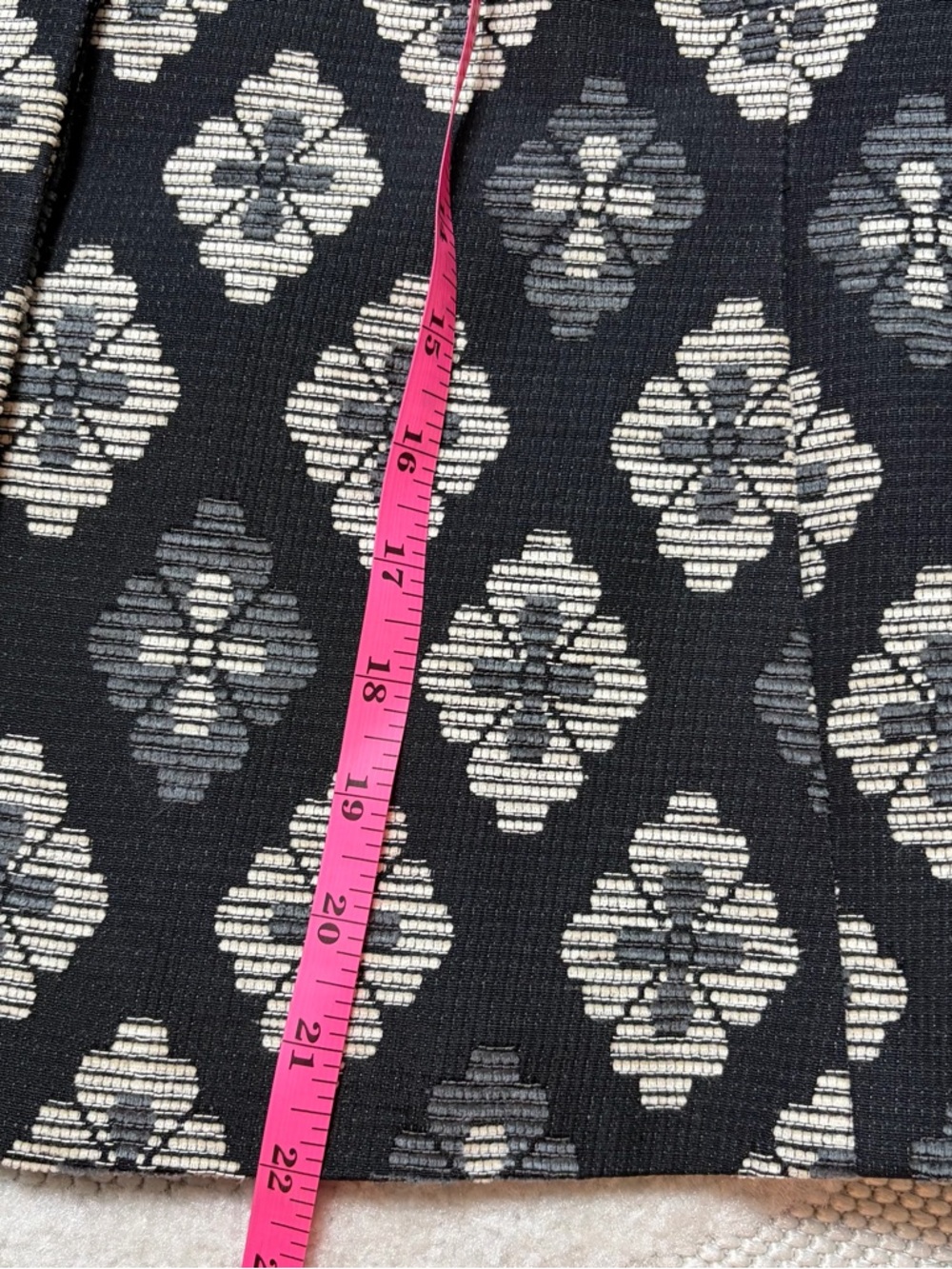 Sigrid Olsen Jacquard Diamond Flower Print Short Jacket Coat 6 Retro Boho Twee - Picture 8 of 10